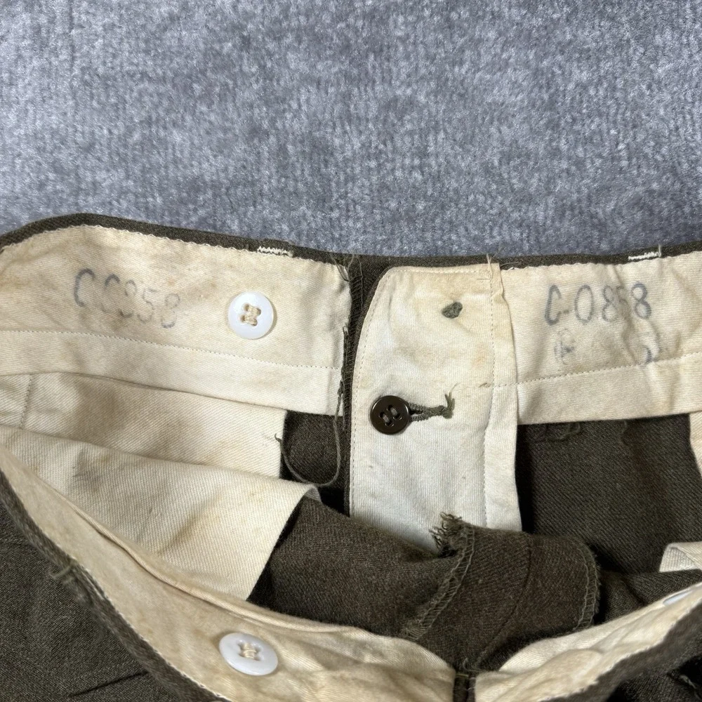 US Military Trousers‎ Men's 31x29 Olive Green Wool M-1952